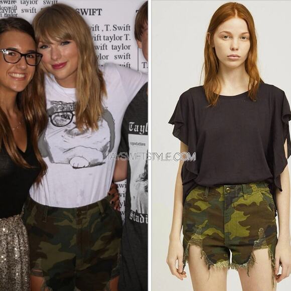 R13 Distressed Camo Camp Shorts Seen on Taylor Swift 28 $325 - Picture 1 of 11